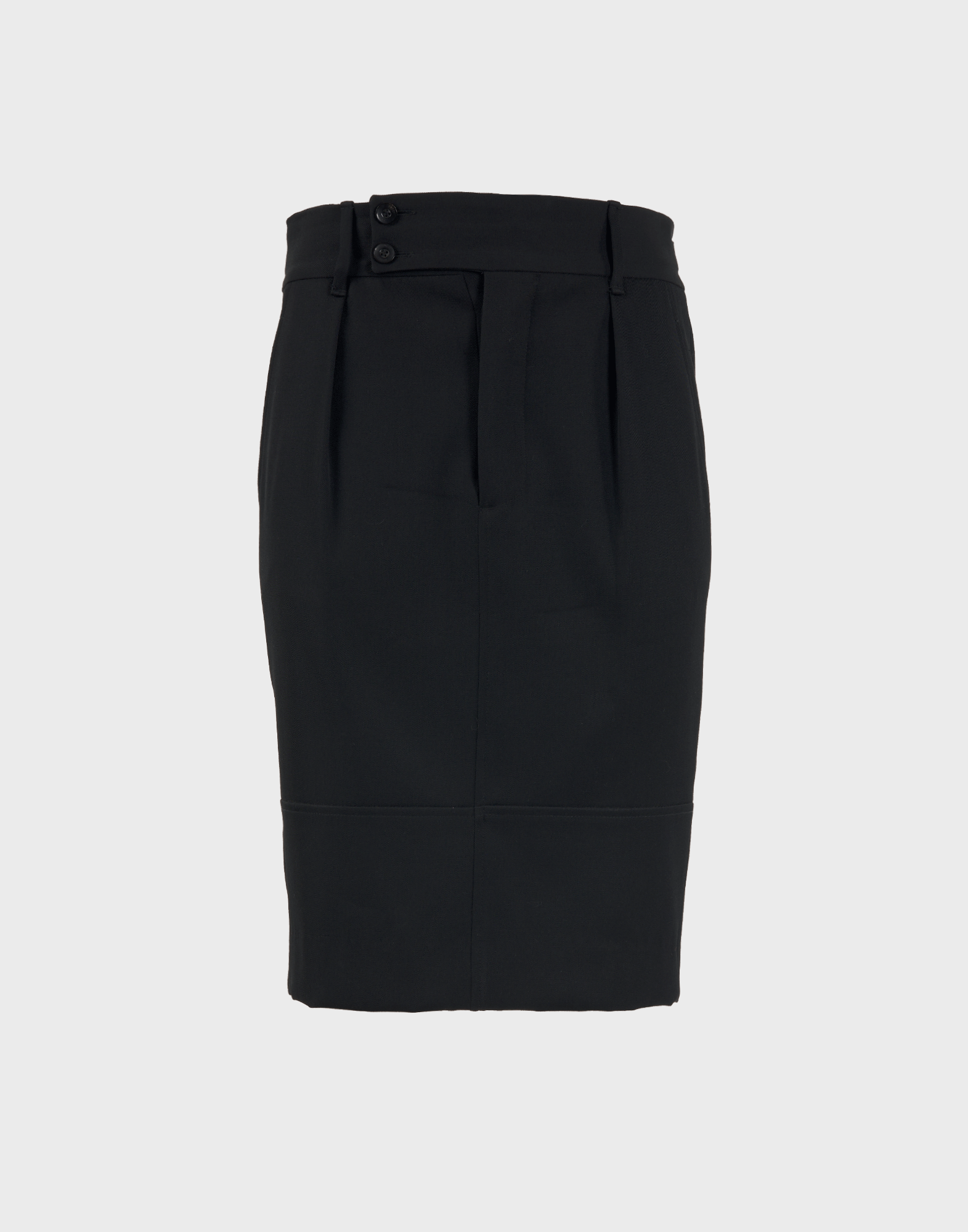 black gucci pencil skirt in wool with back slit and two pockets