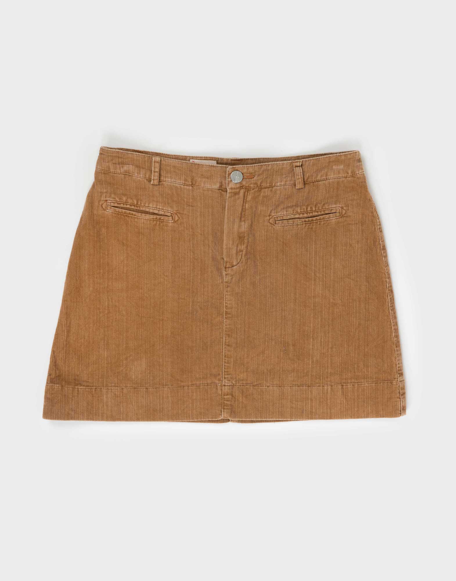 brown lacoste corduroy miniskirt