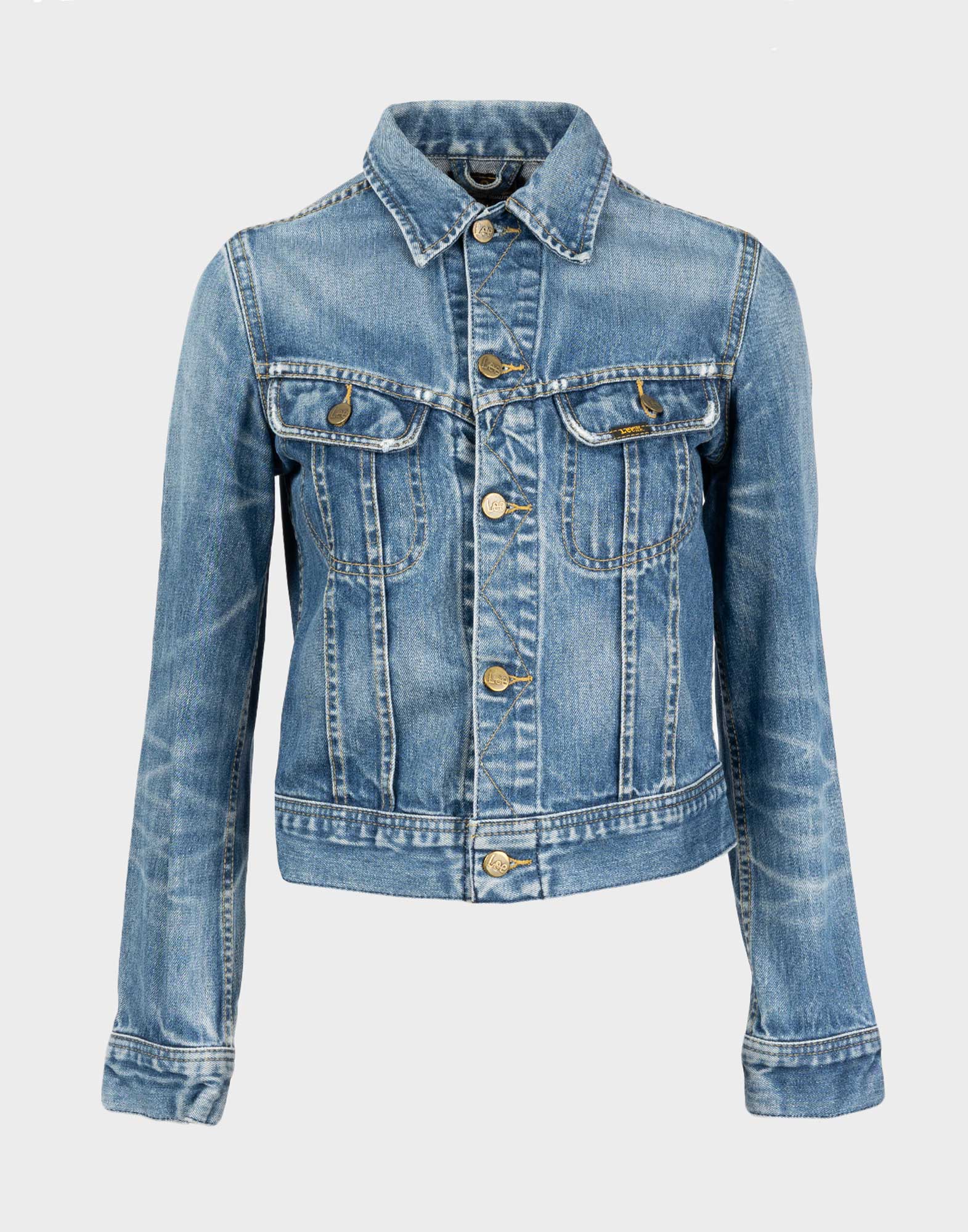 giubbotto da donna in denim chiaro firmato lee