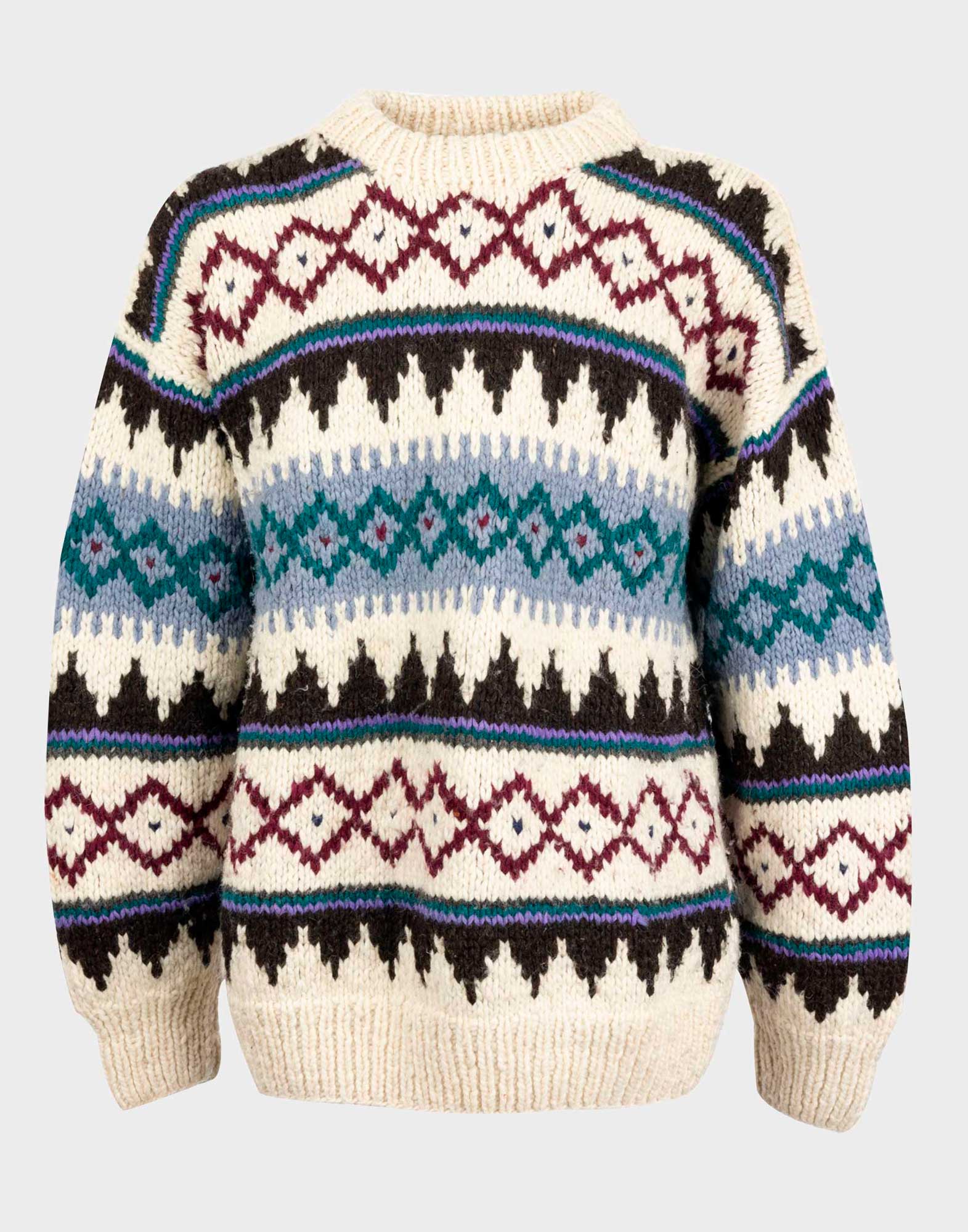 maglione norvegese multicolore da uomo