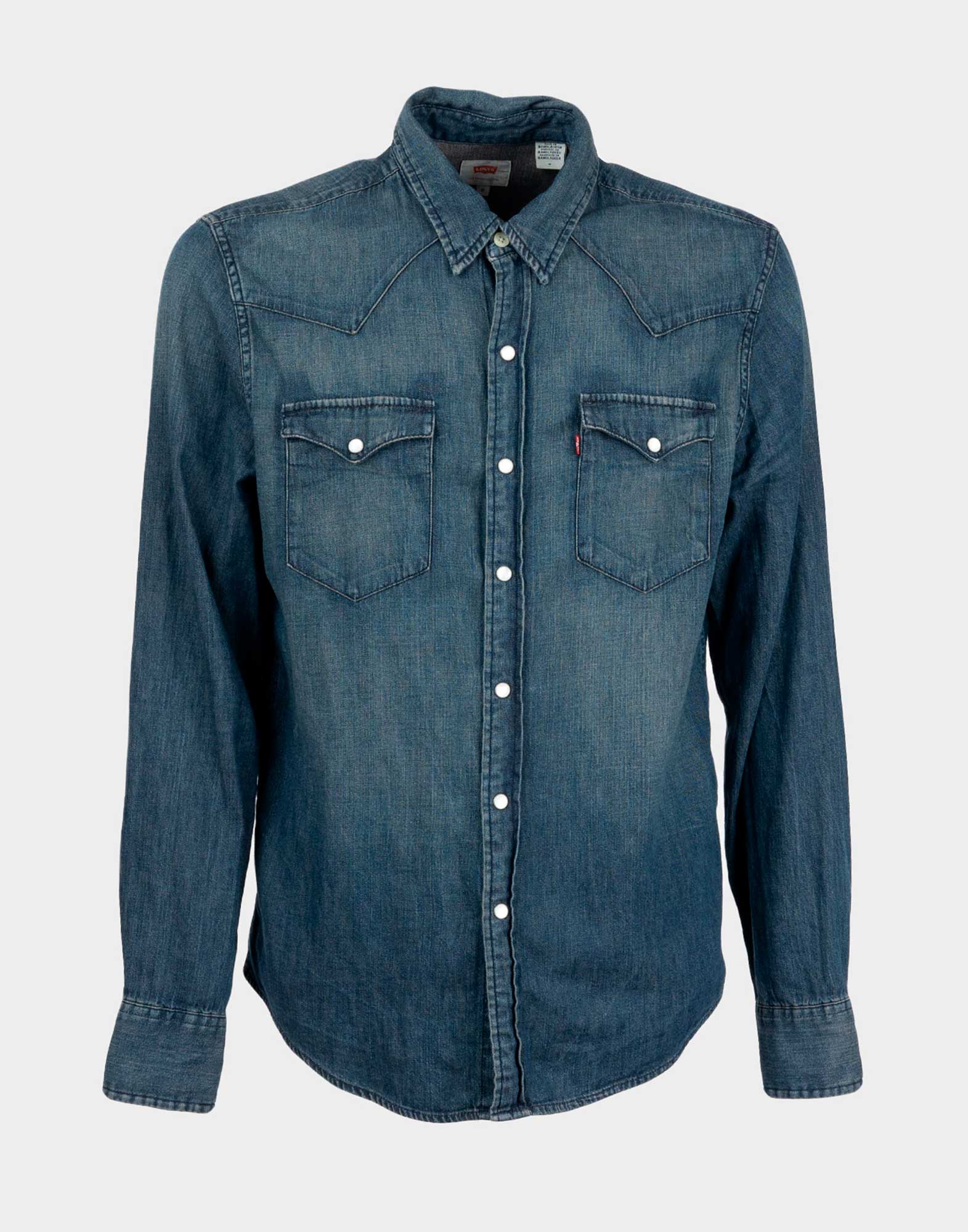 camicia levi's in denim da uomo