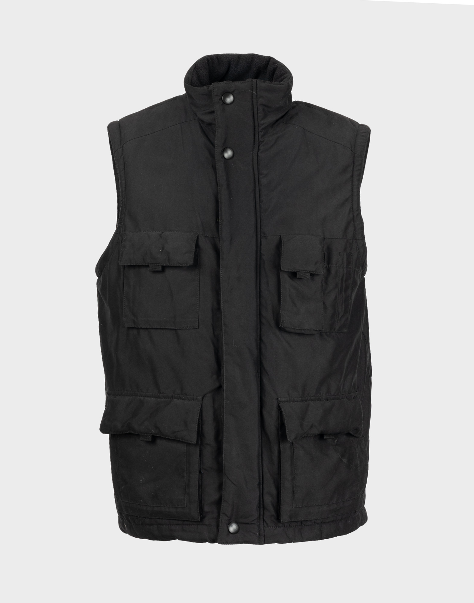 men's black sleeveless jacket