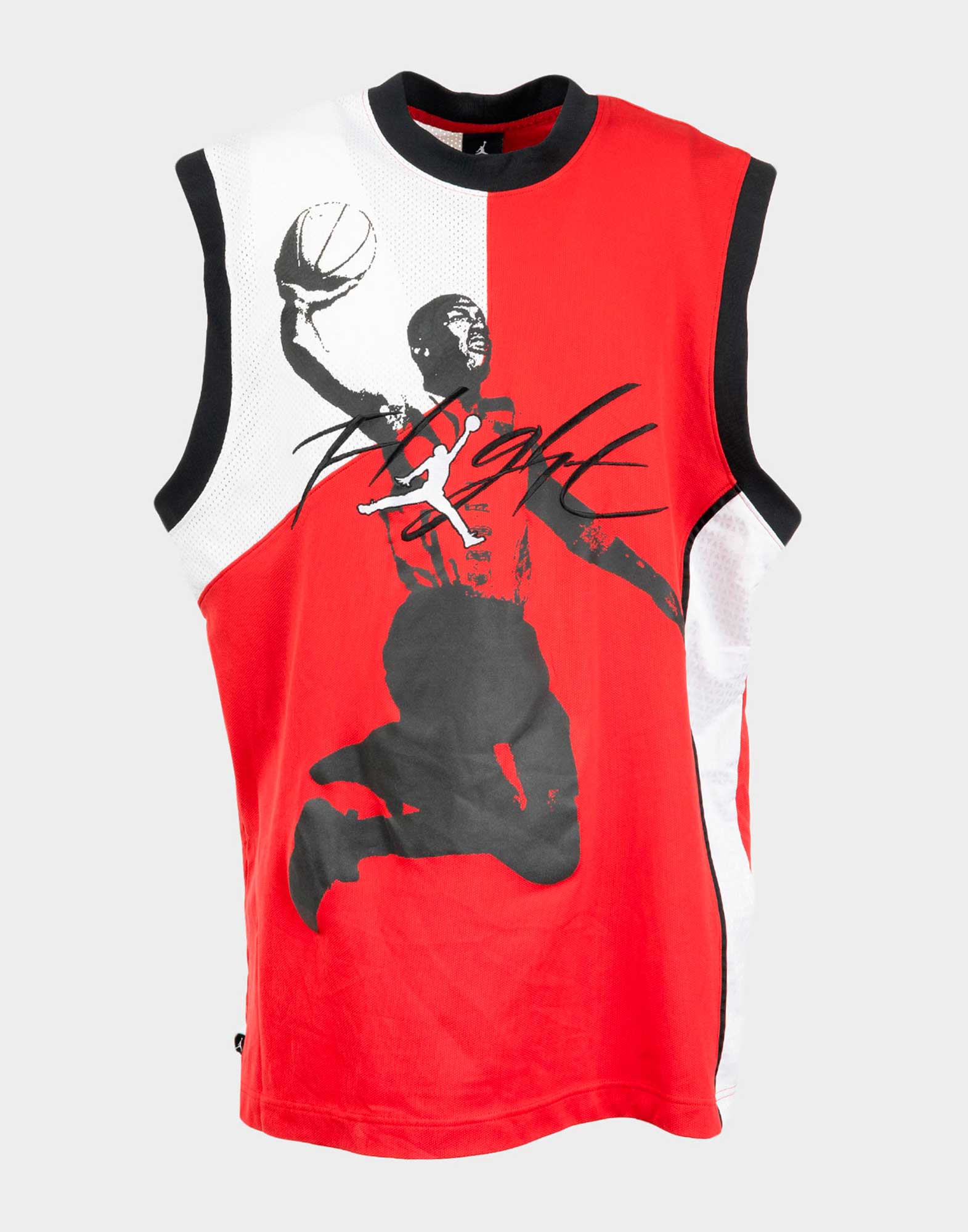 jordan red tank top with print for men