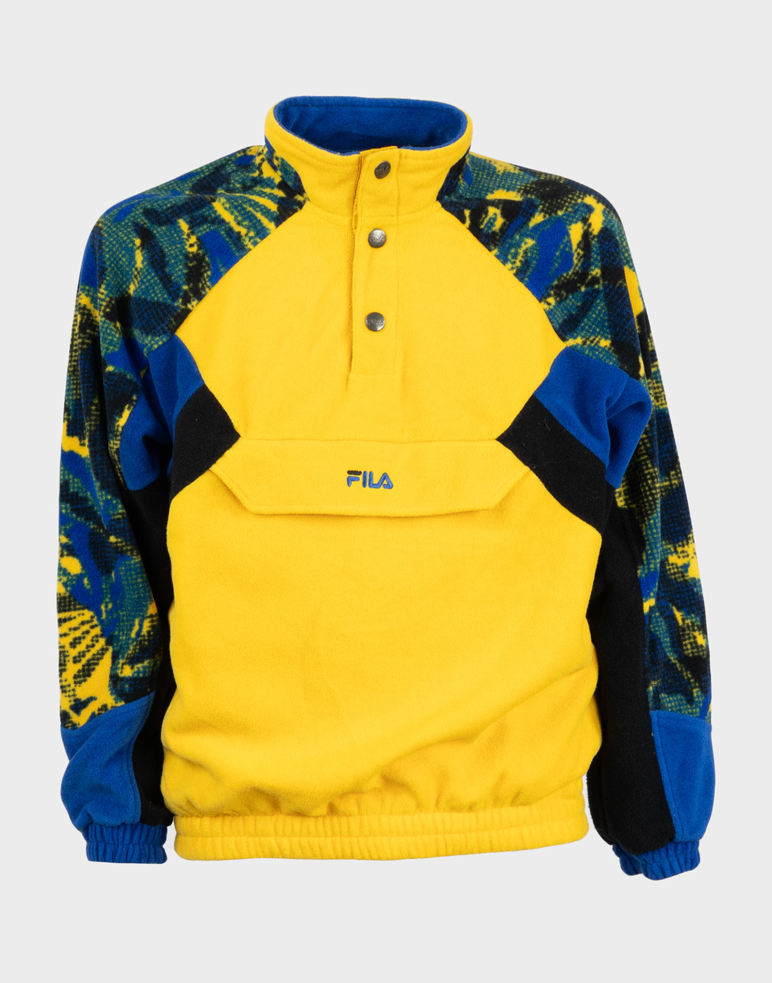 Fila yellow and blue fleece sweatshirt for men