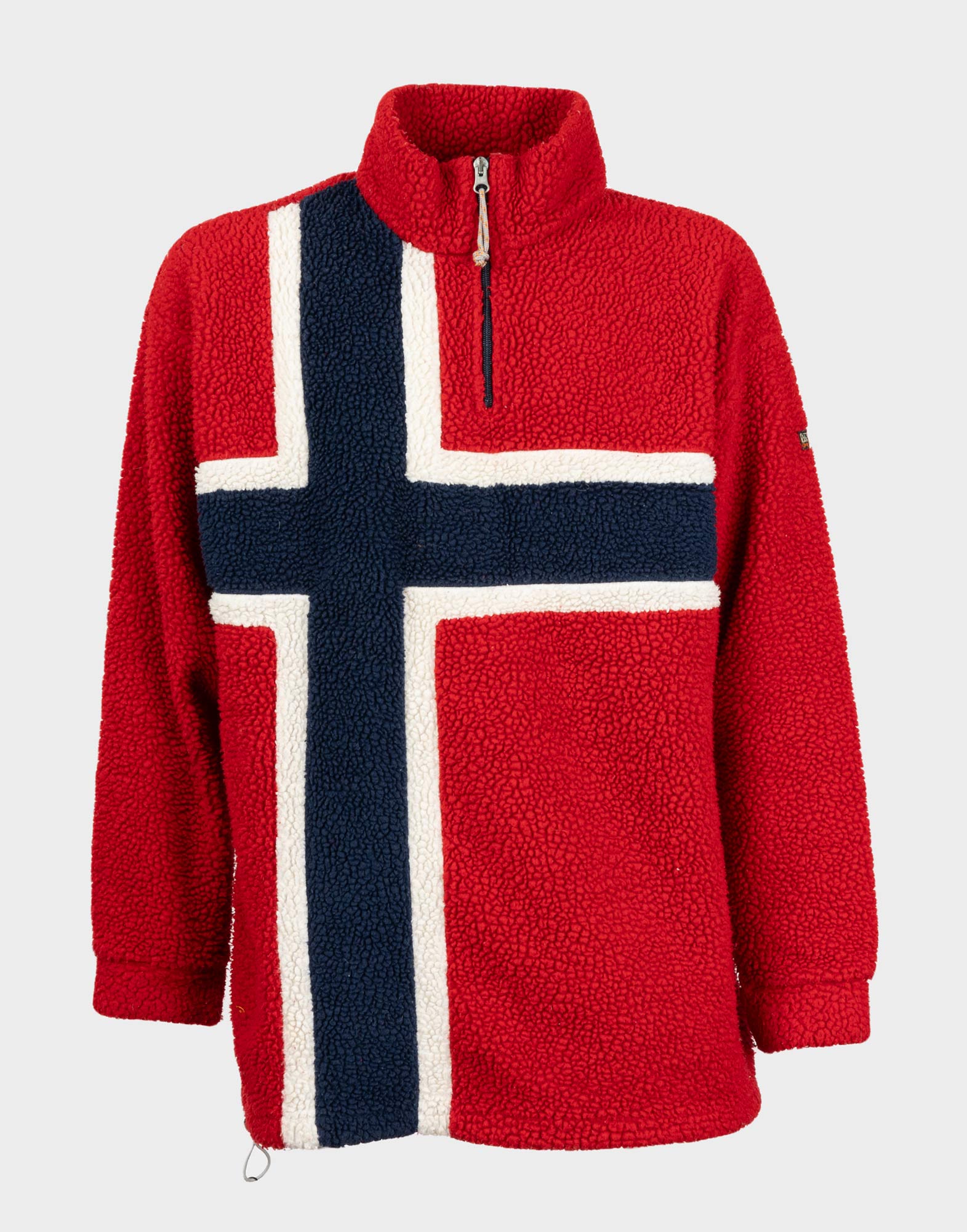 napapijri red fleece sweatshirt for men