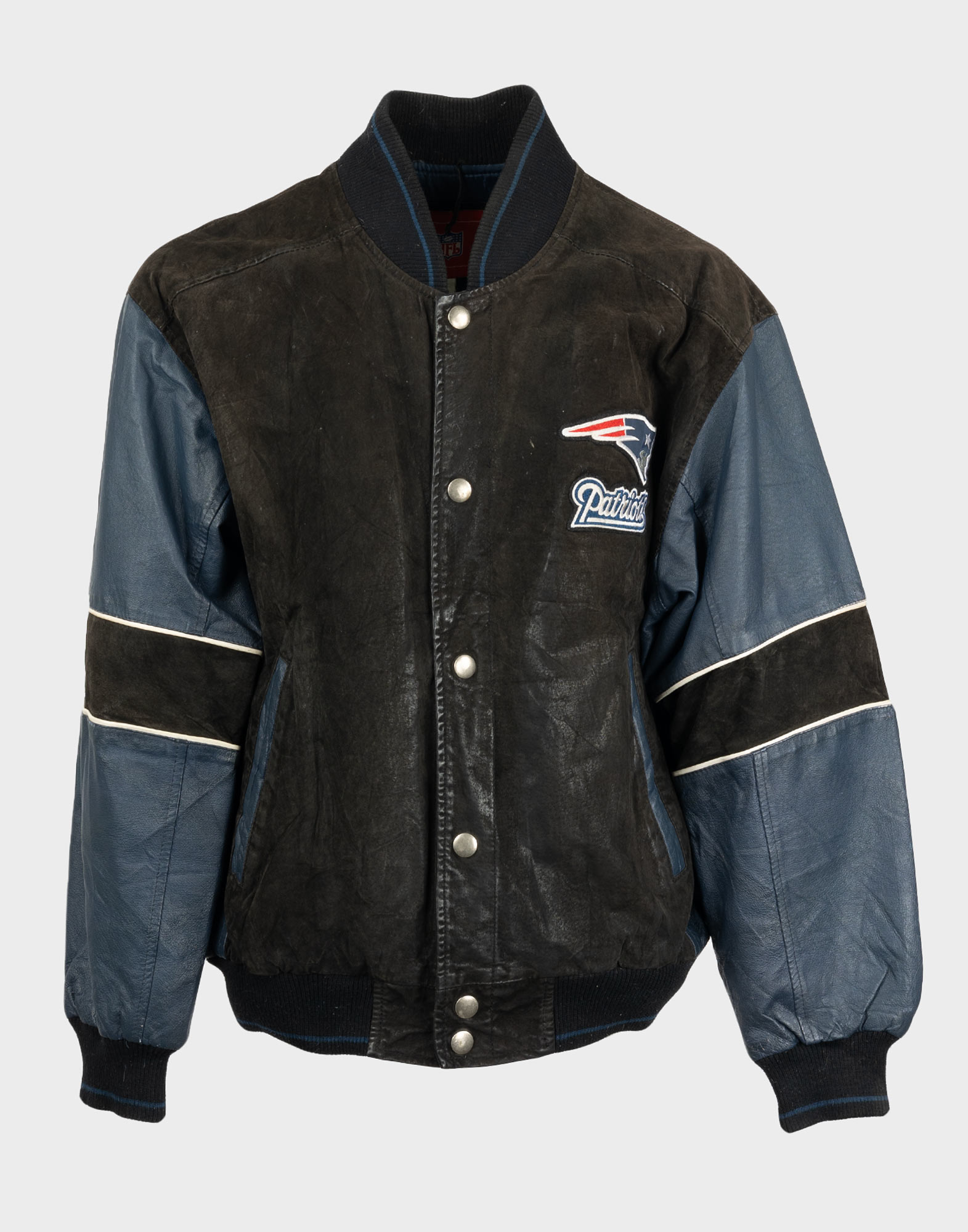 nfl leather jacket patriots mens