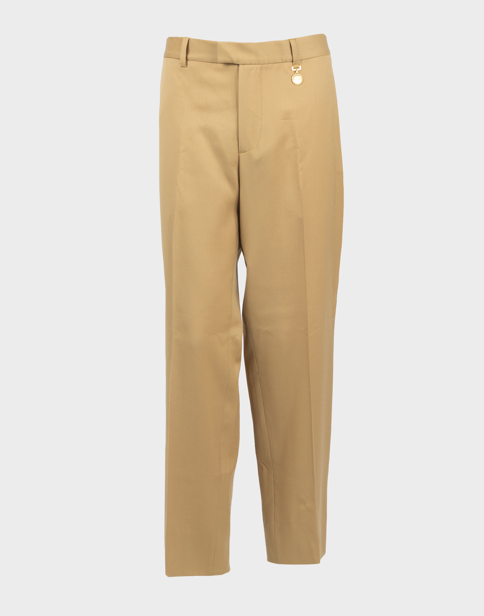 Beige men's pants by versace jeans couture, made of cashmere