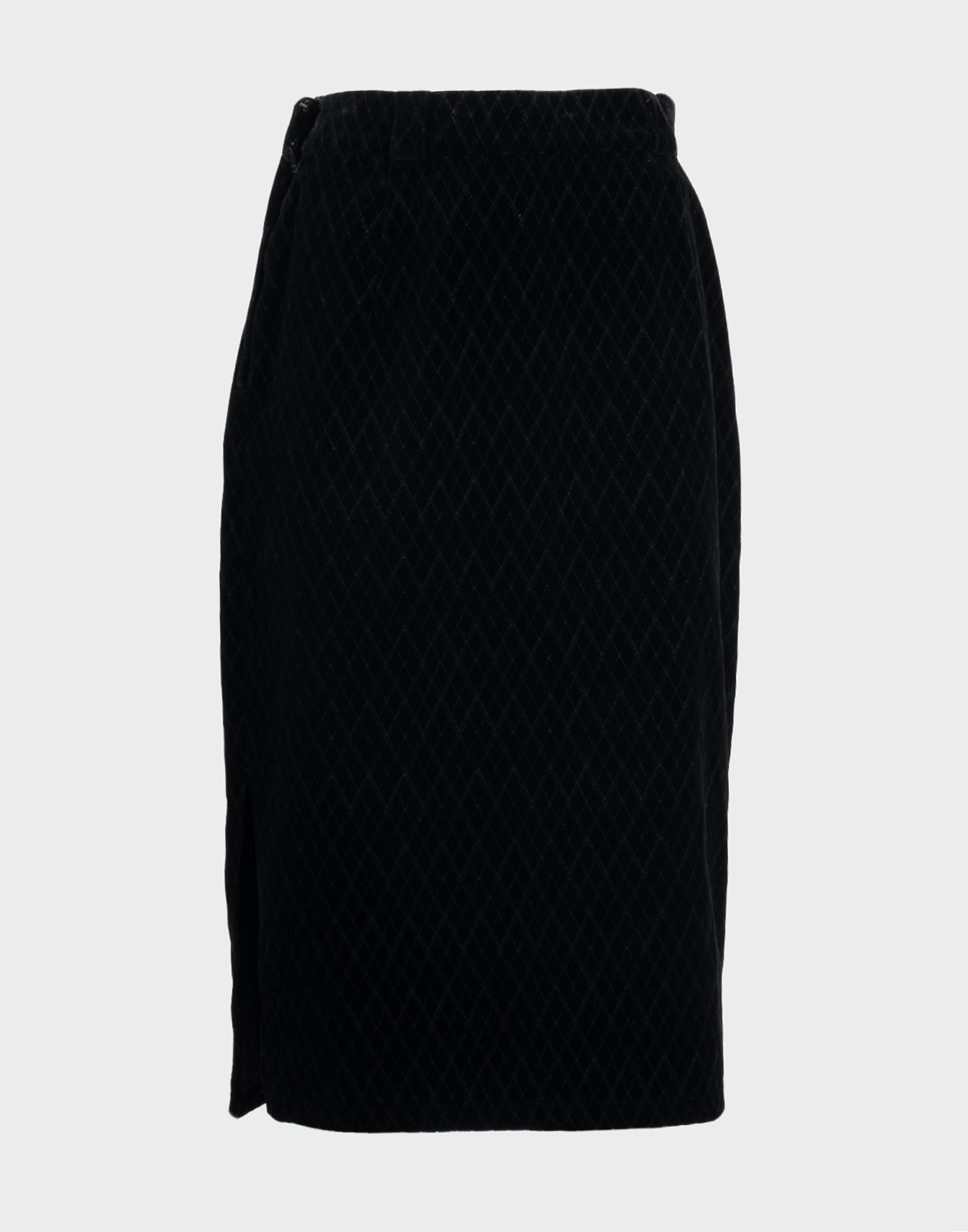 Knee-Length Pencil Skirt with Diamond Pattern