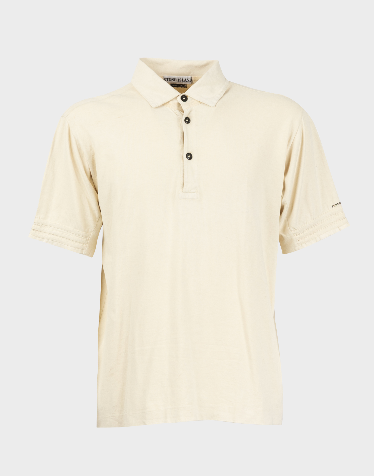 beige polo shirt with collar for men