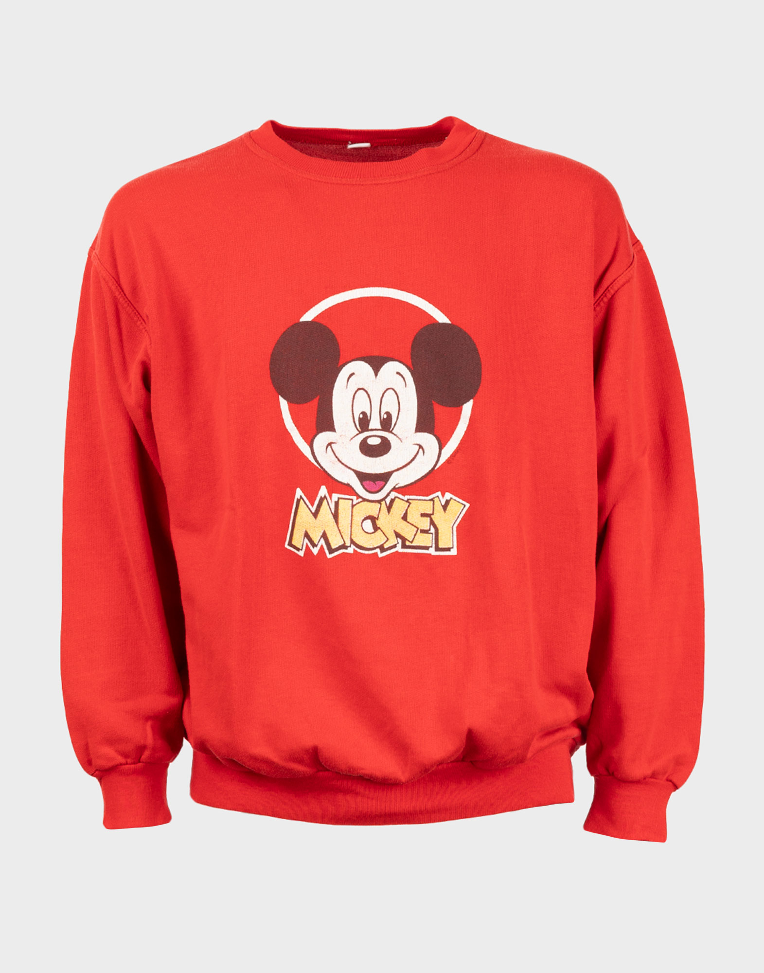 red vintage disney sweatshirt with print