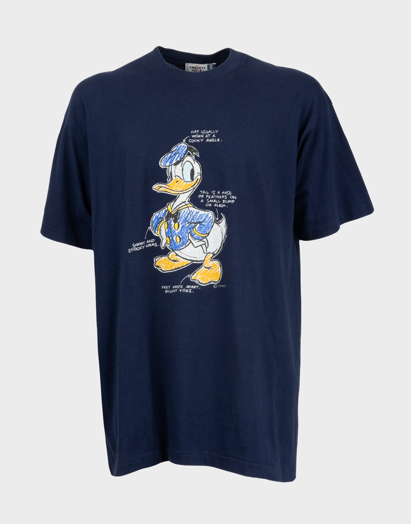 blue t-shirt with Donald Duck print