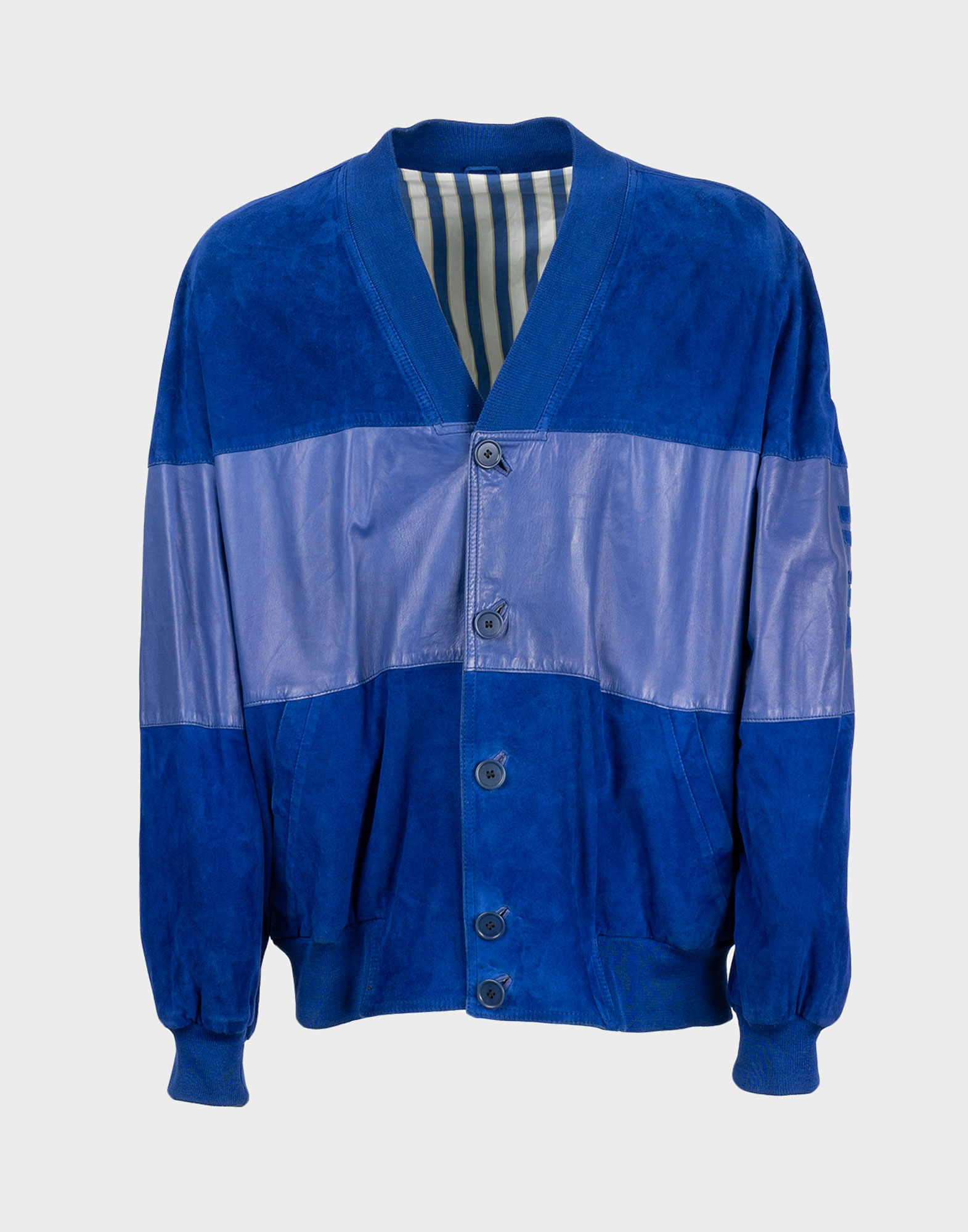 giacca da uomo tipo cardigan blu